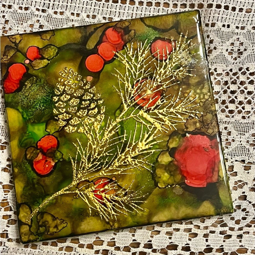 Colorado Artist  Decorative ceramic tile trivet